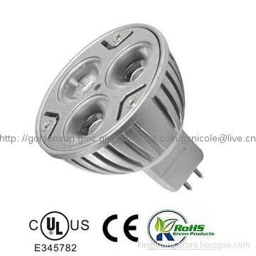 Good 3W High power GU10 LED spot light with UL&CE&RoHS